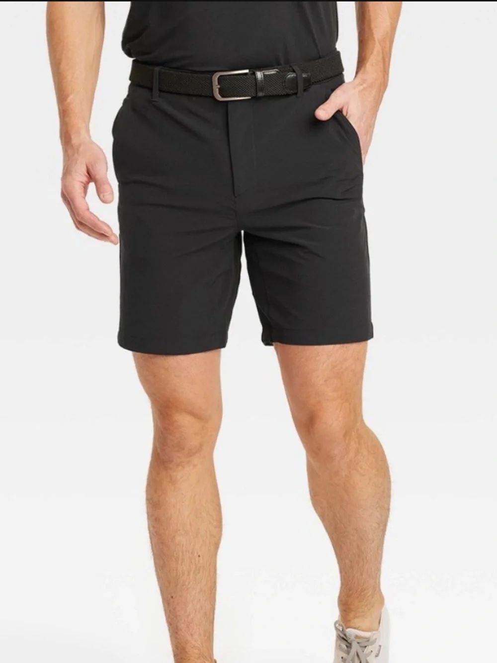 Men's Small Black Performance 8" Golf Shorts - Stretch Comfort
